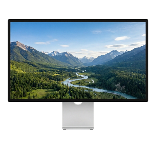 Aerial landscape on monitor